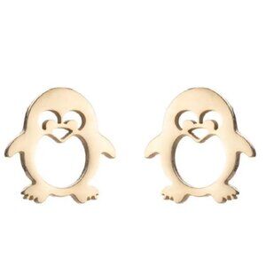 Penguin Studs - GOLD (16)